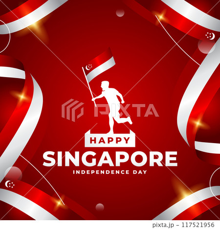 Singapore Independence day design illustration collection 117521956