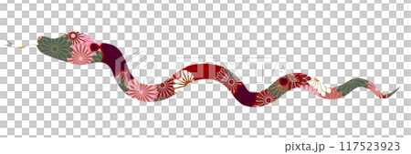 Snake New Year's card Chrysanthemum Icon Snake New Year's card Chrysanthemum Icon 117523923