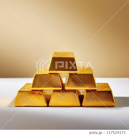 金の延べ棒　ゴールドバー　ゴールド　マネー　金融　ビジネス　背景 117524171