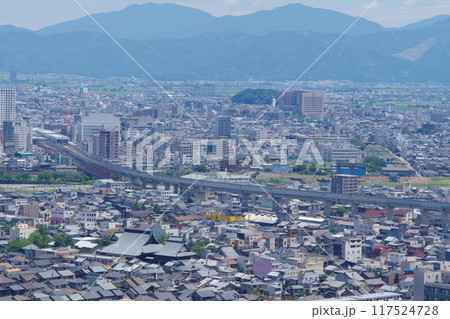 八幡山展望台からの福井市中心市街地の眺め 八幡山展望台からの福井市中心市街地の眺め 117524728