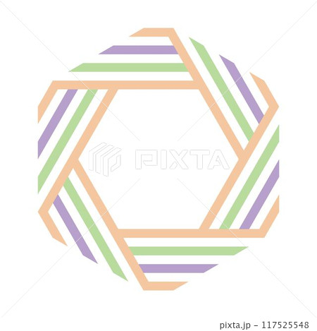 Abstract hexagon overlap Abstract hexagon overlap 117525548