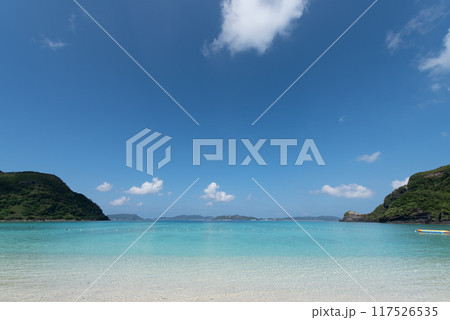 渡嘉敷島　渡嘉志久ビーチ　砂浜 117526535