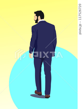 Young businessman. Vector 3d hand drawn illustration 117526720