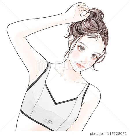 トレーニングウェアを着ている女性 トレーニングウェアを着ている女性 117528072