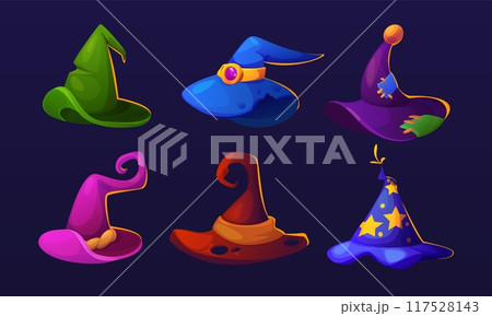 Magic fairy witch cap with pointy end Magic fairy witch cap with pointy end 117528143