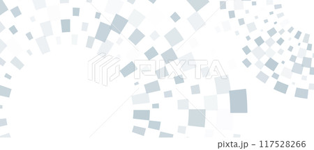 Abstract grey square halftone in a circle shape on a white background. Vector illustration 117528266