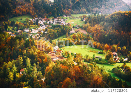 Autumn landscape in Slovenia Autumn landscape in Slovenia 117528801
