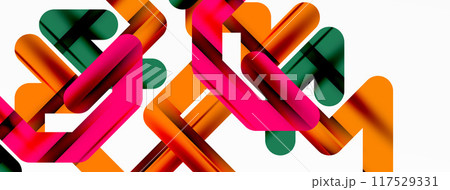 Dynamic colorful lines minimal abstract background 117529331