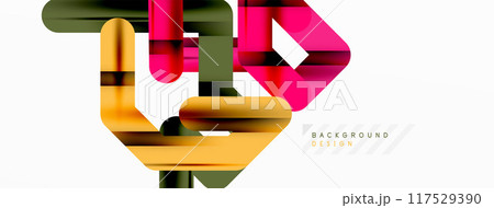 Abstract background - colorful lines composition. Technology or business digital template 117529390