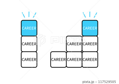 キャリアアップをイメージしたイラスト 117529505
