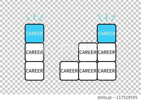 キャリアアップをイメージしたイラスト 117529505