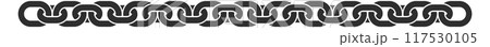 Chain pattern. Linked border element. Black ornament 117530105