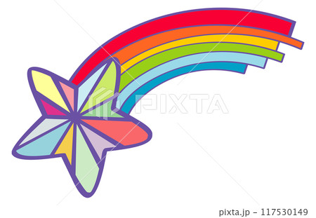 Shooting star color icon. Fantasy miracle wish Shooting star color icon. Fantasy miracle wish 117530149