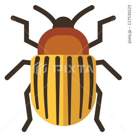 Colorado potato beetle color icon. Pest symbol 117530225