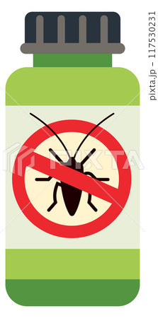 Insect poison bottle color icon. Pest control chemical Insect poison bottle color icon. Pest control chemical 117530231