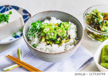 山形のだしをのせたご飯 117530749