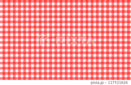 赤色のギンガムチェック柄の背景 117531626