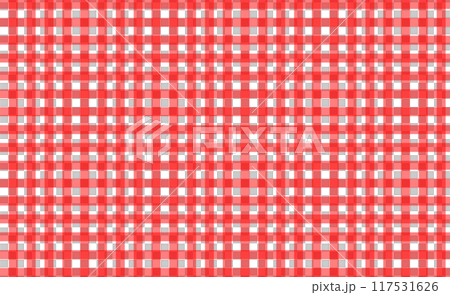 赤色のギンガムチェック柄の背景 117531626