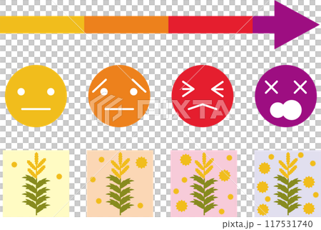 Template material for pollen dispersion index from ragweed for autumn hay fever 117531740
