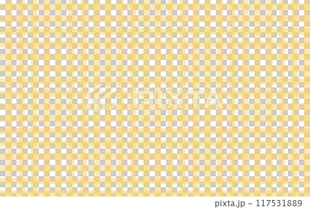 黄色のギンガムチェック柄の背景 117531889