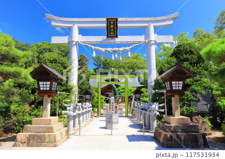 【香川県】初詣や祈願等で有名な晴天の（田村神社） 117531934