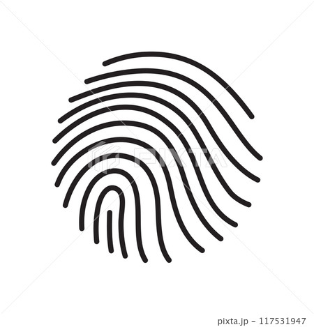 Security access concept. Fingerprint line Security access concept. Fingerprint line 117531947