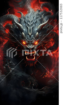 Raging Dragon Charging Ahead AI Artwork Raging Dragon Charging Ahead AI Artwork 117532083