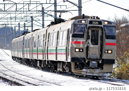 千歳線 恵庭ー北広島 JR北海道 731系 G-102編成(札幌) 千歳線 恵庭ー北広島 JR北海道 731系 G-102編成(札幌) 117532818