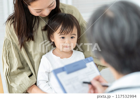 小児科 対面 親子 問診 カルテ 小児科 対面 親子 問診 カルテ 117532994