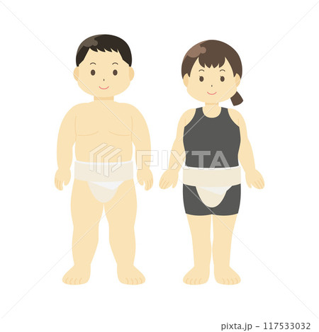 相撲部のイラスト 相撲部のイラスト 117533032