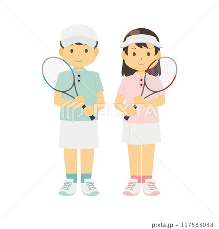 テニス部のイラスト 117533038