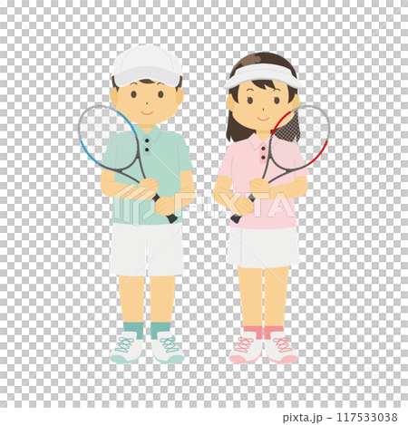 テニス部のイラスト 117533038