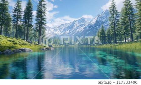 自然の美しい背景と水 117533400