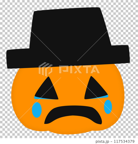 Halloween pumpkin face/crying face Halloween pumpkin face/crying face 117534379