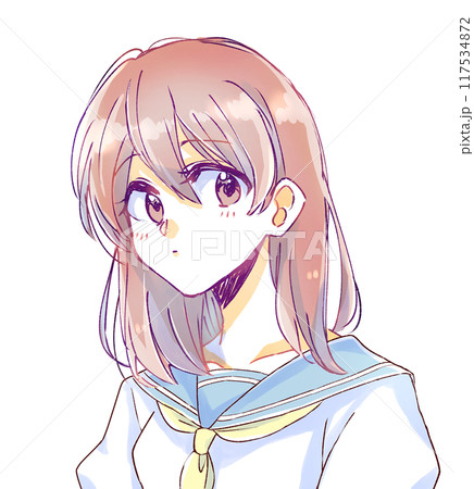 セーラー服を着た女の子 セーラー服を着た女の子 117534872