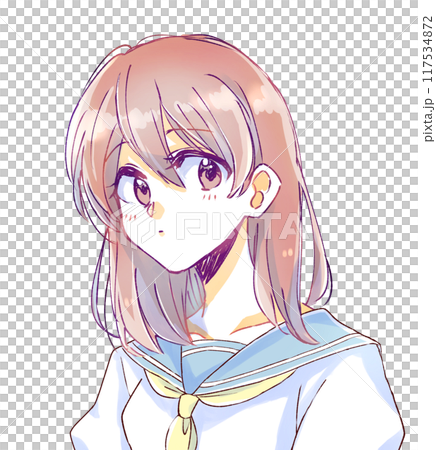 セーラー服を着た女の子 セーラー服を着た女の子 117534872