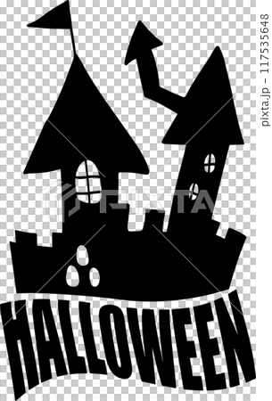 The halloween logo for stamp of sticker decor. The halloween logo for stamp of sticker decor. 117535648