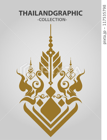 Vector element ethnic decorative ornament ethnic thai illustration Vector element ethnic decorative ornament ethnic thai illustration 117535798