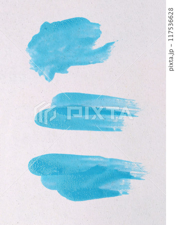 Light blue brush isolated on white art paper background. 117536628