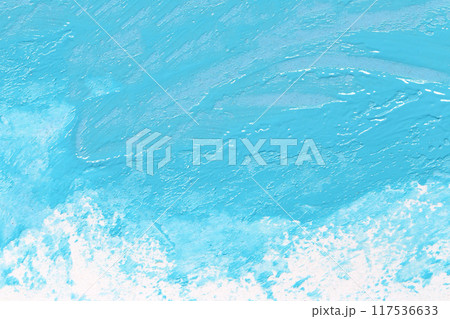 Light blue watercolor background, Use hand spread of paintbrush on art paper. Backgrounds texture for web banners design. 117536633