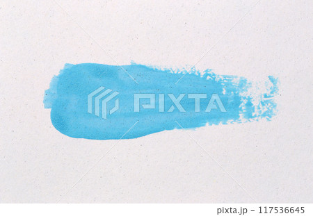 Light blue brush isolated on white art paper background. Light blue brush isolated on white art paper background. 117536645