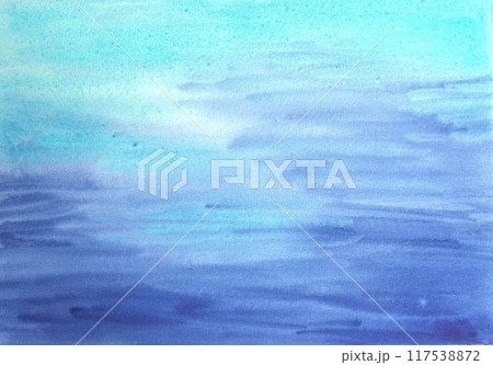 Hand drawn blue abstract background,watercolor illustration Hand drawn blue abstract background,watercolor illustration 117538872