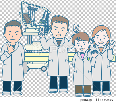 臨床検査室のスタッフ 117539635