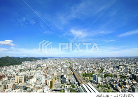 岐阜市、岐阜シティタワー43最上階展望室からの眺め 117539876