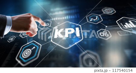 Key Performance Indicator. KPI. Businessman offer KPI success conception Key Performance Indicator. KPI. Businessman offer KPI success conception 117540154