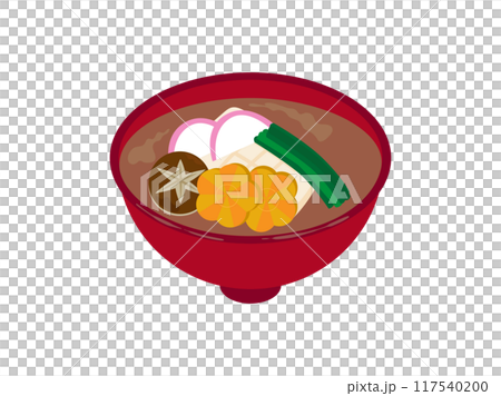 関東のお雑煮のイラスト 117540200