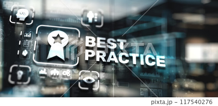 Inscription Best practice. Concept of business, technology, the Internet and the network 117540276