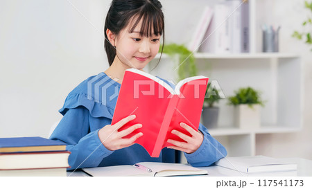 読書する女の子 117541173