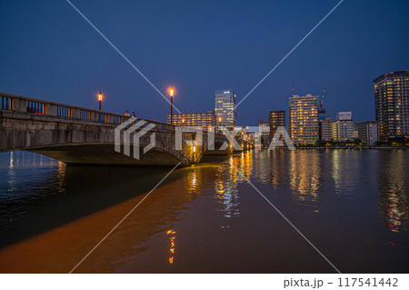 夜の萬代橋 夜の萬代橋 117541442