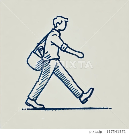 スケートする男性のイラスト スケートする男性のイラスト 117541571